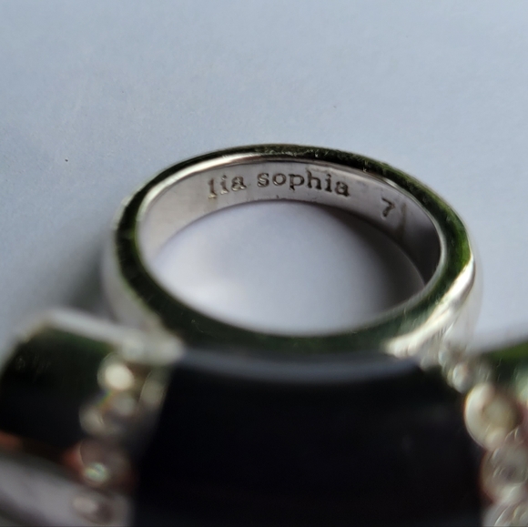 Lia sophia black/Silver ring size 7 - Picture 4 of 4